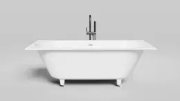 Salini ORNELLA KIT 180 Ванна встраиваемая 1800х800х600 мм, S-Sense - белый матовый/фурнитура белый
