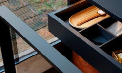 DURAVIT VITRIUM Тумба с интегрированной раковиной, 1000х479 мм, 16 Black Oak/White/White Satin Matt мини 3 4