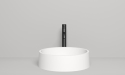 Salini GLORIA 01 Раковина накладная 440х440х125 мм, без перелива, БЕЗ ДК, S-Stone - белый матовый мини 3 3