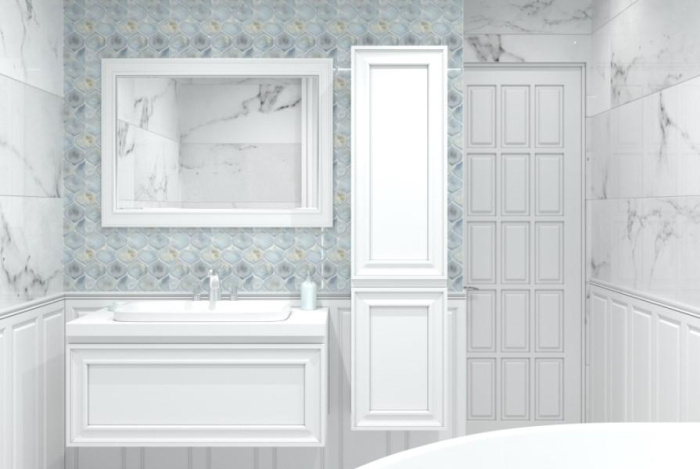 Белый мрамор с морским бризом