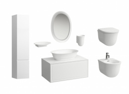 LAU THE NEW CLASSIC Комплект мебели, керамики и аксессуаров, белый глянцевый/белый
