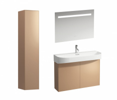 LAU SONAR Комплект мебели с раковиной и зеркалом, Copper/белый