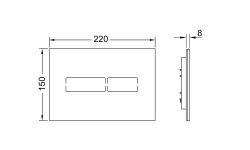 TECElux Minil Панель смыва с сенсорным управлением, 220×150×8 мм, белый мини 3 6