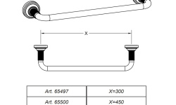 GESSI VENTI20 Настенный полотенцедержатель, 45 см, Chrome мини 3 2