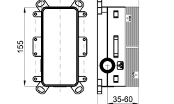 NOKEN SMART BOX Скрытый универсальный корпус для установки смесителя для раковины мини 3 2