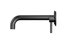 WHITECROSS Y Смеситель для раковины из стены L, вынос 220 мм, оружейная сталь мини 3 4