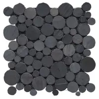мозаика L'Antic Colonial LANTIC PARADISE ROUND STONE NEGRO 31.5x31.5 G-110