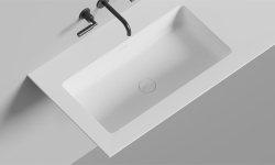 Salini ONDA PLUS 72 Столешница 800-3000x165 мм с раковиной 700х400 мм, ДК, S-Stone- белый матовый мини 3 10