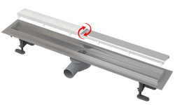 ALCA Fit&Go 750 Душевой лоток с двухсторонней решеткой, выпуск горизонтальный, хром мини 1