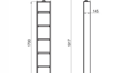 NOKEN SMART CABINETS Зеркальный пенал вращающийся, 300x1700x145 мм мини 3 2