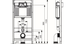 TECEbase Комплект для установки подвесного унитаза, панель смыва TECEambia, хром глянец мини 3 3