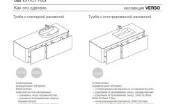 BRENTA VERSO VS01 Тумба подвесная с 1 выдвижным ящиком, 80х49,6хh40 см, MZZ Матовый лак/фрез. FZZ мини 3 4
