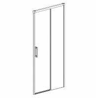 RADAWAY IDEA DWJ 130 R Дверь в нишу раздвижная, 1287-1312xH2005 мм, хром/прозрачное