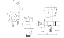 ALLEN BRAU PRIORITY 3.0 Смеситель с гигиеническим душем, графит браш (323737) мини 3 2