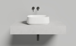 Salini ORIENTE BOWL Раковина накладная 450х405х140 мм, с ДК, S-Sense- белый матовый мини 3 2
