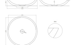 Salini CALLISTA 05 Раковина накладная 370х370х85 мм, без перелива, БЕЗ ДК, S-Sense-белый глянцевый мини 3 2