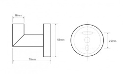 BEMETA OMEGA Крючок 55х55х70 мм, хром мини 3 2