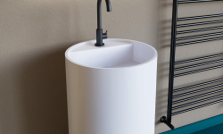 Salini ARMONIA TOP 01 Раковина напольная 450х450х850/950 мм, без перелива, S-Sense - белый глянец мини 3 3