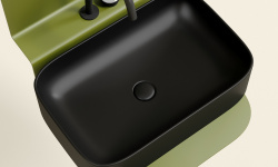 CERAMICANOVA Element Раковина накладная 605х380х150 мм, черный матовый мини 3 6