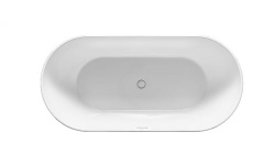 NOKEN LOUNGE Ванна акриловая свободностоящая без гидромассажа, 170х80х60H см, белый блестящий мини 1