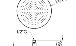 NOKEN RONDO Верхний душ 30 см, с шаровым соединением, черный мини 3 2