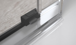 RADAWAY Idea Black DWD 180 Дверь в нишу раздвижная 1785-1815xH2005 мм, черный/прозрачный мини 3 4