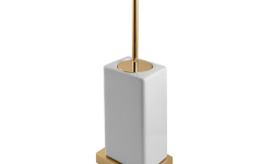 NOKEN LOUNGE Держатель ерша для унитаза настенный, белый/золото мини 1
