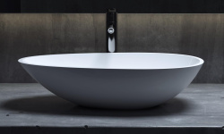 Salini PAOLA Раковина накладная 580х345х140 мм, без перелива, БЕЗ ДК, S-Sense - белый глянцев мини 3 4