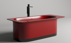 Salini NINFEA Ванна свободностоящая 1800х820х575 мм, S-Stone - RAL матовый мини 3 4