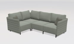 GAMADECOR STRIPES S2 R COMPOSICIÓN 1 Диван на ножках угловой правый 279x199 см, Спецзаказ! мини 1