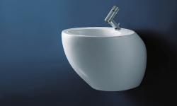 LAUFEN ALESSI Биде напольное, 1 отв., белый с покрытием LCC мини 3 4