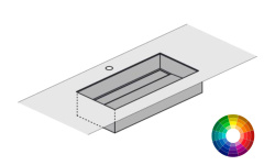 BRENTA PRIME Раковина из керамогранита, встраиваемая снизу, 50x34 см, BXX керамогранит мини 1