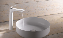 KLUDI BALANCE Смеситель для раковины, 1 отв., 8 л/мин, G 3/8, DN 10, без ДК, белый/хром мини 3 4