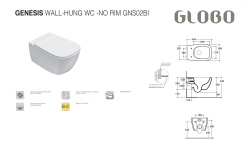 GLOBO GENESIS Унитаз подвесной 55х36хh33 см, SENZABRIDA, FE Felce мини 3 3