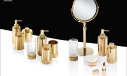 DW CLUB SSP 1 Дозатор для мыла настольный, H17.5 x7.5 x6.5cm см, Золото матовое мини 3 2