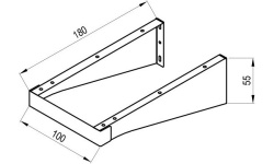 RAVAK Консоль металлическая для столешницы 1200, 10x5,5x18 см мини 3 2
