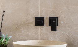 NOKEN SQUARE Внешняя часть, встроенного смесителя для раковины, излив 220 мм, черный мини 3 3