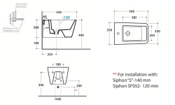 GLOBO INCANTHO Биде подвесное, 54х35 см, белый мини 3 4