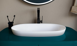 Salini MAREA 01 Раковина полувстраиваемая 645х387х160 мм, БЕЗ перелива, БЕЗ ДК, S-Stone - белый мат мини 3 2