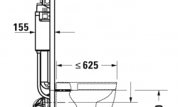 DUR DuraSystem Инсталяция для унитаза, H1148x500x155 мм мини 3 3