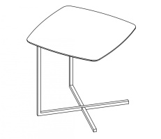 GAMADECOR EQUIS H550 Столик приставной, 600xН550x600 мм, XTone G2. Спецзаказ!