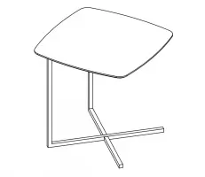 GAMADECOR EQUIS H550 Столик приставной, 600xН550x600 мм, XTone G2. Спецзаказ!