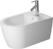 DURAVIT ME by Starck Биде подвесное, со сливом, с 1 отв. под смеситель, 370x570 мм, белый
