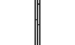 СУНЕРЖА Терция 3.0 Полотенцесушитель (электрика), H1500х106 мм, ТЭН левый, Матовый чёрный мини 3 3