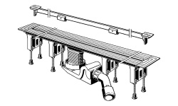 VIEGA Advantix Vario Set Душевой лоток (пластик) 300-1200 мм, дизайн вставка в комплекте, хром мини 3 4