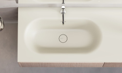 Salini ONDA FLOW OVAL 72 Столешница 800-3000x165 мм с раковиной 700х400 мм, ДК, S-Stone- белый мат мини 3 3