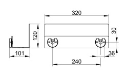 KEUCO Editionen Полочка для душа, 320x120x90 мм, черный (RAL 9011) мини 3 4
