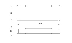 WHITECROSS cubo Полотенцедержатель 200 мм, хром мини 3 2