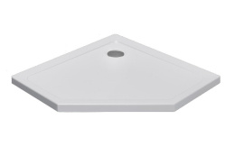 RADAWAY DOROS PT Поддон акриловый для монтажа непосредственно на пол, 100×100х5 см, Ø90 мм, белый