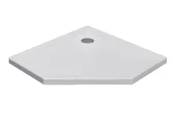 RADAWAY DOROS PT Поддон акриловый для монтажа непосредственно на пол, 100×100х5 см, Ø90 мм, белый